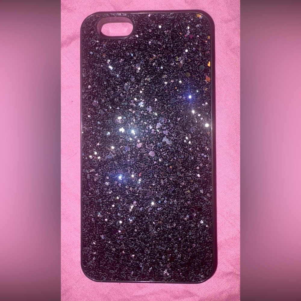 Victoria’s Secret black glitter sparkle card holding iPhone 6 case